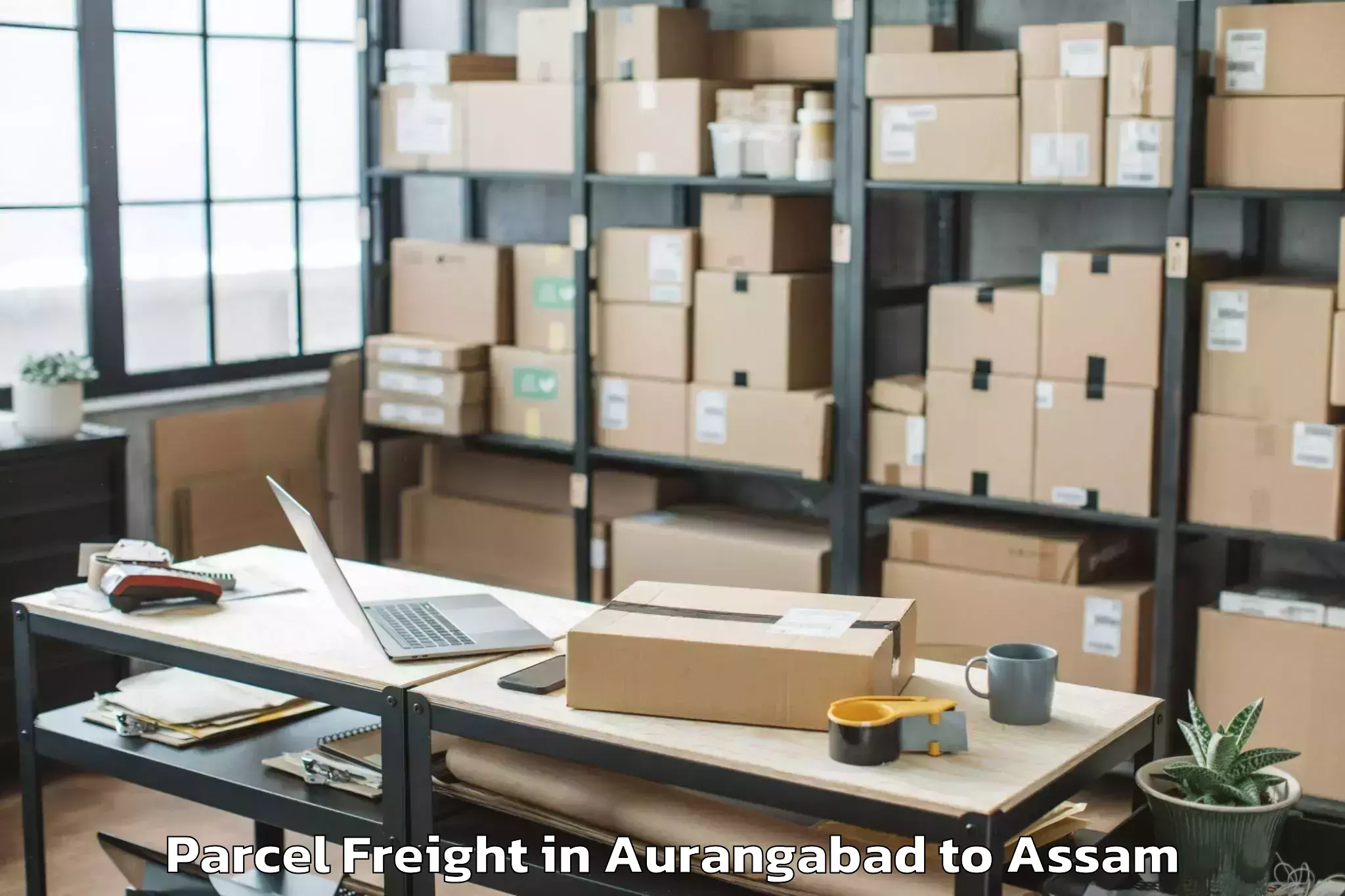 Easy Aurangabad to Marigaon Parcel Freight Booking